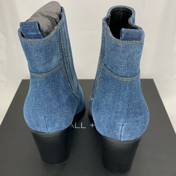 NWT Kendall + Kylie Colt Western Ankle Boot Denim - Picture 5 of 6